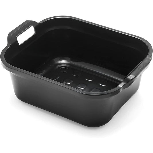 Eco Made from 100% Recycled Plastic Washing up Bowl with Twin Handle, 10 Litre, Eco Recycled Black Clear Store