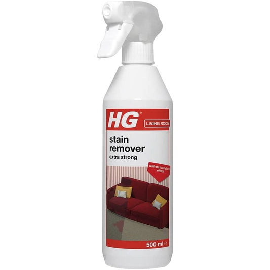 HG Stain Remover Extra Strong, Carpet Cleaner Spray & Upholstery Cleaner by HG Cleaning Products, Removes Deeply Ingrained Marks, Effective Stain Remover for Most Types of Fabrics - 500Ml (144050106)