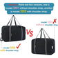 For Ryanair Airlines Underseat Cabin Bag 40X20X25 Foldable Travel Duffel Bag Holdall Tote Carry on Luggage Overnight for Women and Men 20L (Black (With Shoulder Strap))