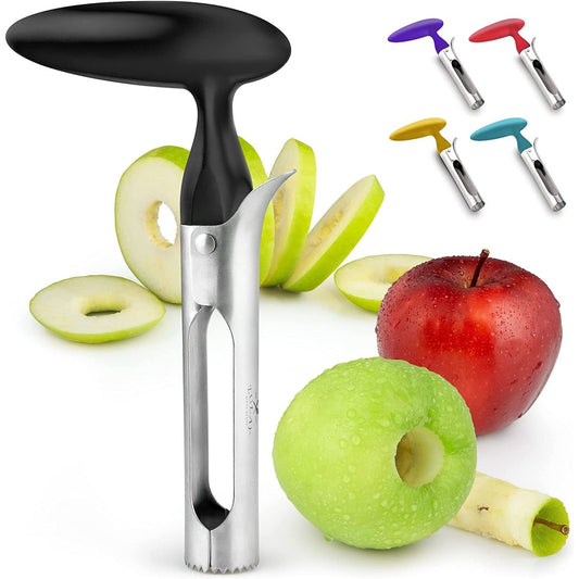 Zulay Premium Apple Corer, Easy to Use Durable Apple Corer Remover for Pears - Black Clear Store