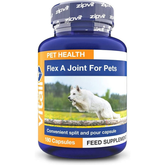 Flex a Joint for Pets. Glucosamine for Dogs and Cats plus Chondroitin and MSM. 180 Capsules. Clear Store
