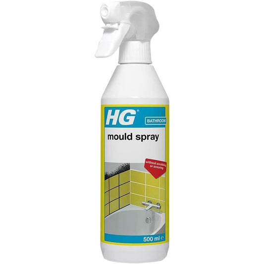 HG Mould Spray, Effective Mould Spray & Mildew Cleaner, Removes Mouldy Stains from Walls, Tiles, Silicone Seals & More - 500Ml (186050106)