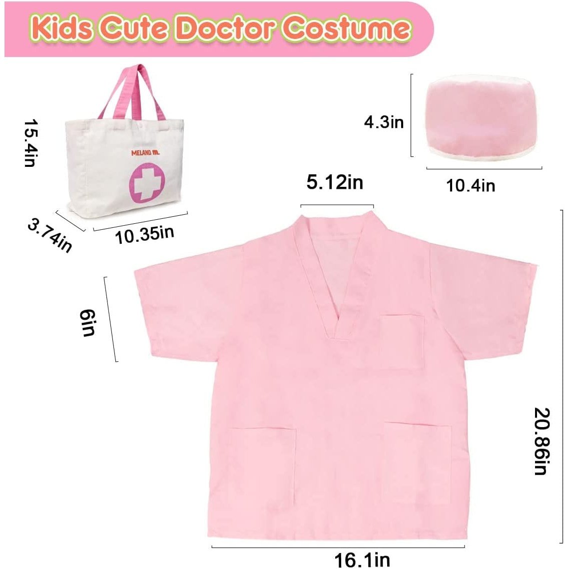 Doctors Set for Kids - Children Pet Vet Care Play Set with Doctor Costume, Plush Dog, Pretend Role Play Medical Kit Toys Gifts for 3 4 5 6 Year Old Toddlers
