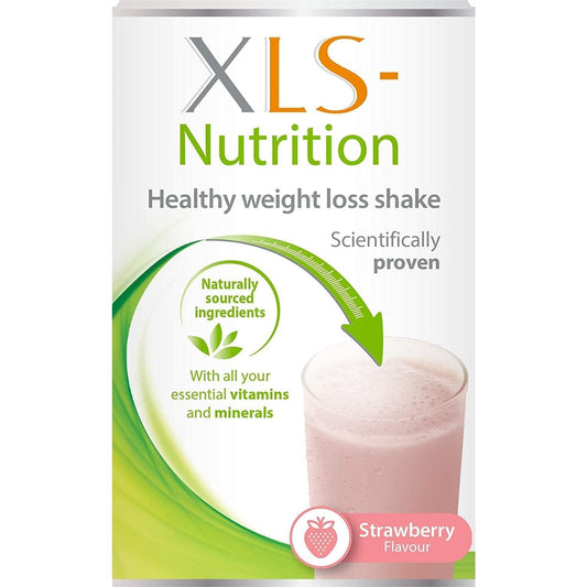 Meal Replacement Shake, Weight Control XLS Nutrition, Diet Supplement 400G, Strawberry Flavour Clear Store