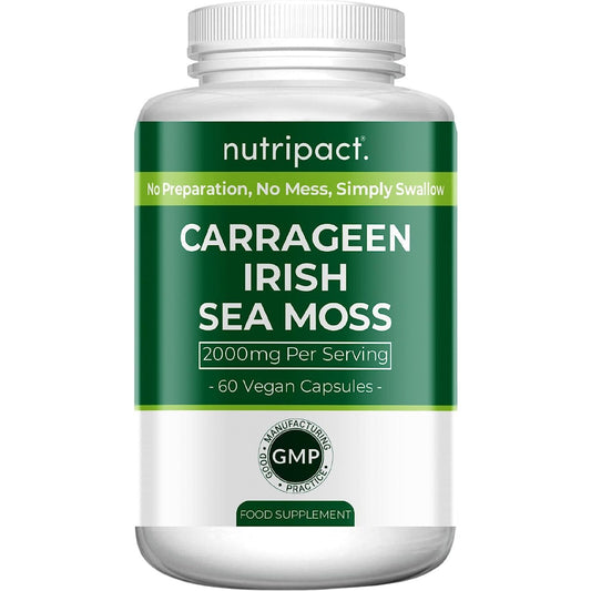 Irish Sea Moss Capsules - 2000Mg per Capsule High Strength Formula  60 Vegan Capsules Clear Store
