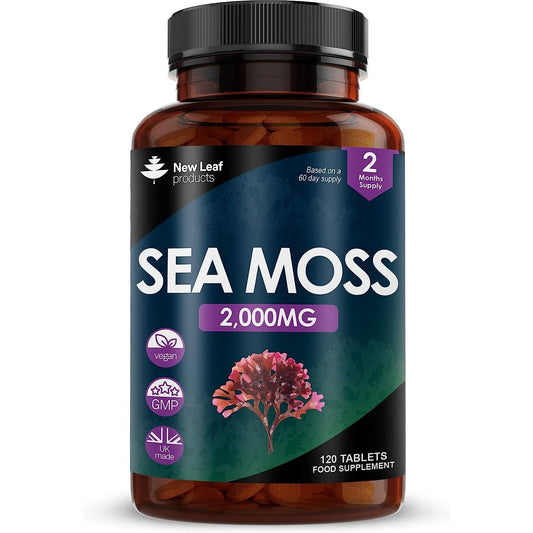 Sea Moss Tablets Extract High Strength 2000Mg - Sea Moss Supplement 120 Tablets,Vegan - Non GMO Clear Store