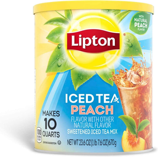 Lipton Iced Tea Peach Drink 670g Tub Clear Store