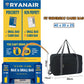 For Ryanair Airlines Underseat Cabin Bag 40X20X25 Foldable Travel Duffel Bag Holdall Tote Carry on Luggage Overnight for Women and Men 20L (Black (With Shoulder Strap))