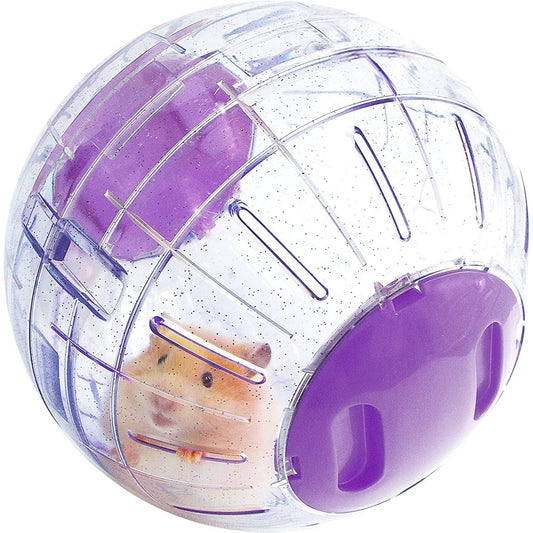 Boredom Breaker, Hamster activity Toy, Glitter Ball Purple Clear Store