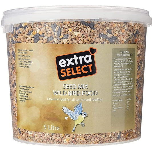 Seed Mix Wild Bird Food 5 Litre Clear Store