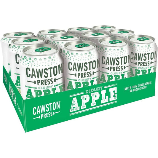 Cloudy Apple Fizzy Drink Blended with Sparkling Water, 330ml X 12 Cans Clear Store