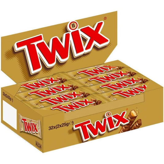 Twix Twin Chocolate Standard Bar - 50 G X Pack of 32 Clear Store