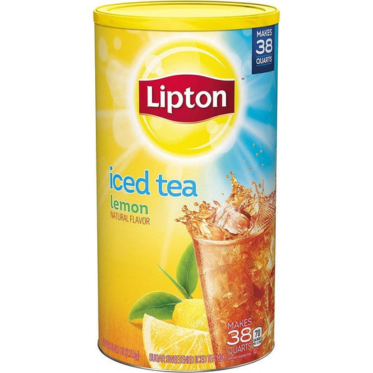 Lipton Lemon Sweetened Iced Tea Drink Mix 2.54Kg Makes 38 Quarts Clear Store