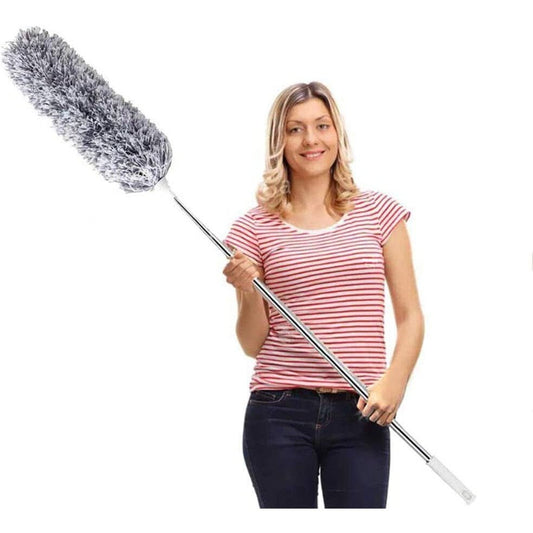 Extendable & Feather Duster, Microfiber Long Extension Pole for Cleaning High Ceiling Fans, Blinds, Cobweb Clear Store