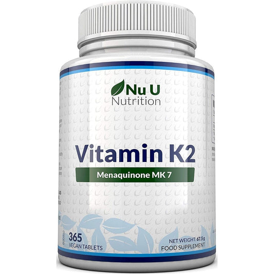Vitamin K2 MK 7 200Mcg, 365 Vegetarian and Vegan Tablets High Strength Clear Store