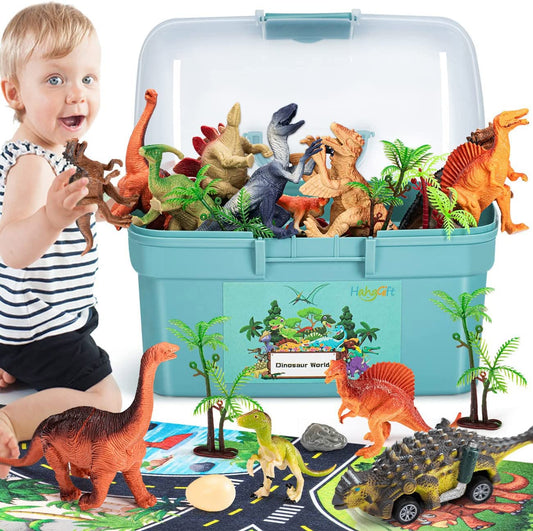 Dinosaur Toys for 3 2 4 5 6 Year Old Boys Gifts, Dinosaur Games for Kids Toys Age 3 4 5 6 7 Year Old Boy Toys, Dinosaur Figures Play Mat Set for Boys Toys Age 2-5 Gifts for 3-6 Year Old Girls