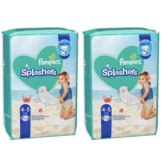 Splashers Disposable Swim Pants 11s Pampers:- Age 4-5 (Case of 2) Clear Store