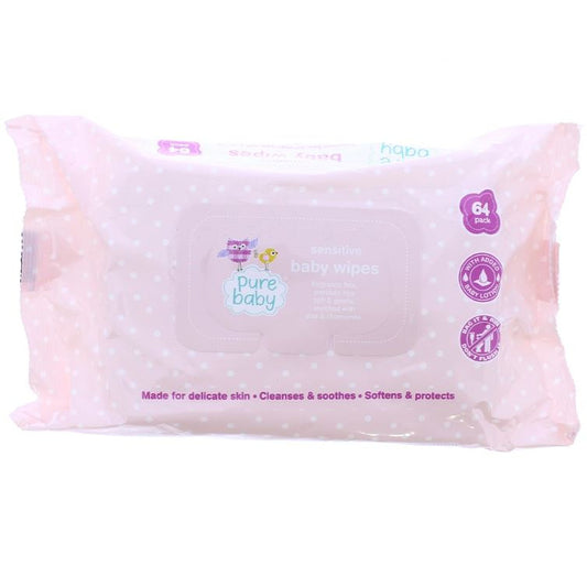 Sensitive Wipes Pure Baby (Box of 12) Clear Store