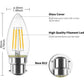 B22 LED Filament Candle Bulb, C35 Bayonet Light Bulbs,470Lm, 4W Replace 40Watt,2700K Warm White Candle Bulbs for Chandeliers Fittings Non-Dimmable (12 PCS)