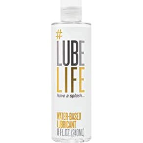 Lube Life Water-Based Personal Lubricant, Lube for Men, Women and Couples, Non-Staining, 8 Fl Oz