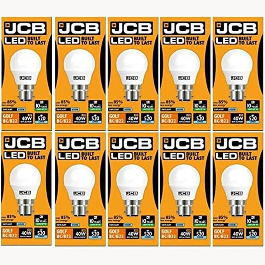 10 X 6W = 40W BC/B22 Golf Ball Bulbs Bayonet Cap 520Lm Daylight 6500K Non Dimmable [Energy Class A+]