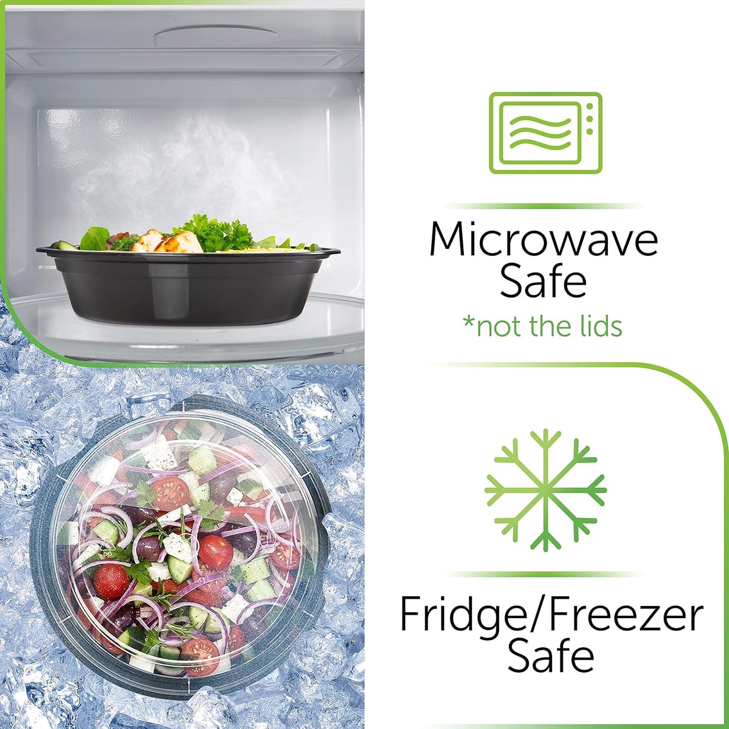 [Pack of 30] Reusable Meal Prep Containers with Airtight Lids - Meal Prep Containers - Suitable for Dishwasher Freezer Microwave - Meal Prep Containers