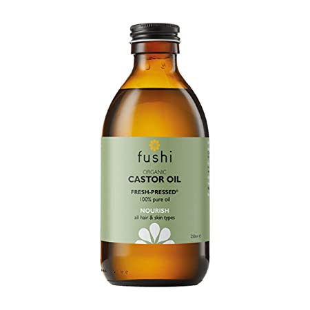 Fushi Organic Castor Oil 250ml 100% Pure Cold & Fresh-Pressed for Hair Growth