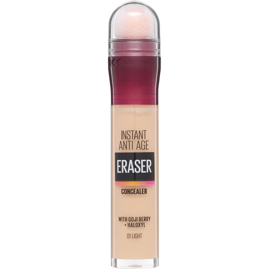 Maybelline Concealer Instant anti Age Eraser Eye Concealer,Ultra Blendable Formula 01 Light