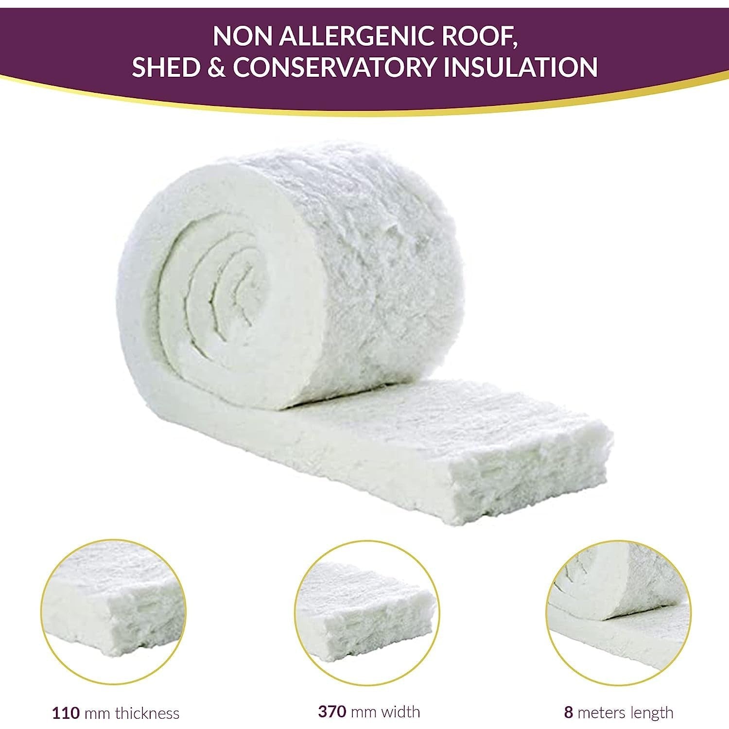 Itch Free Thermal Loft Insulation Roll, Roof Insulation, Shed Insulation, Conservatory Insulation Clear Store