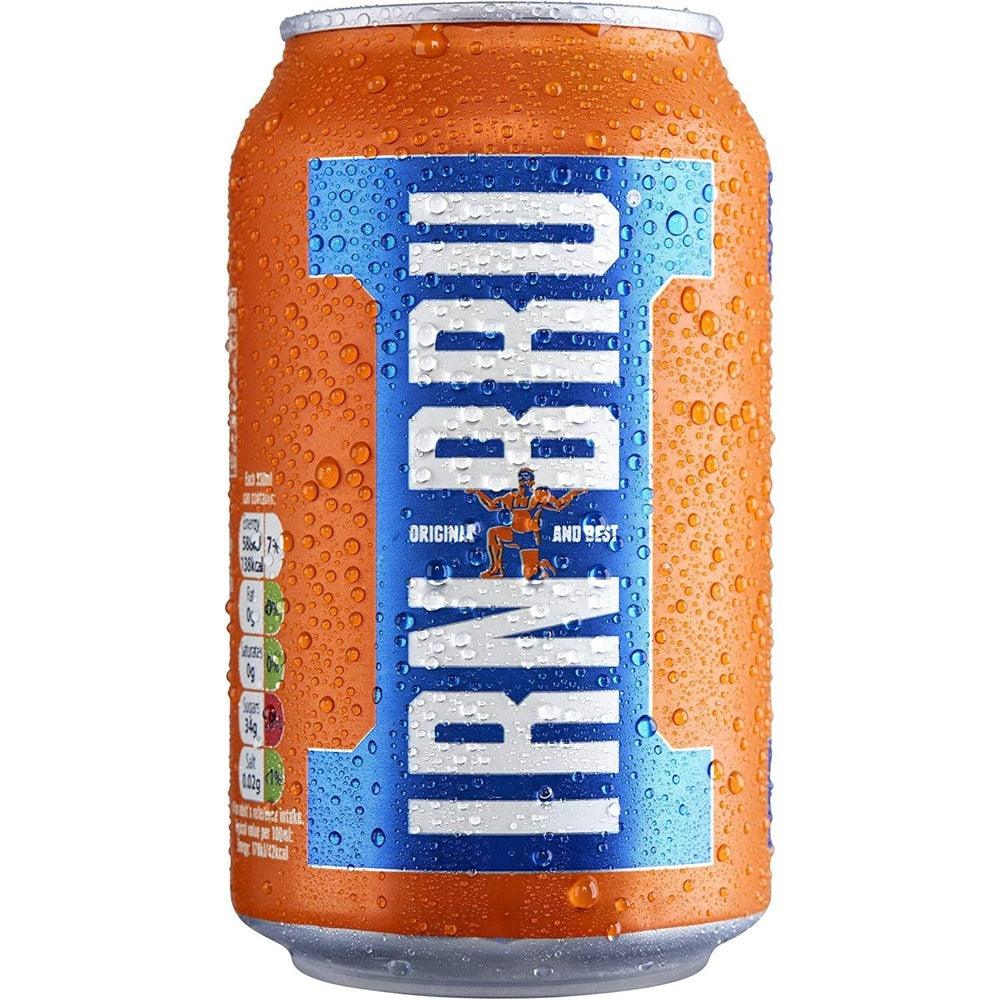 IRN-BRU Regular, Fizzy Drinks Multipack Cans 330ml (Pack of 24) Clear Store