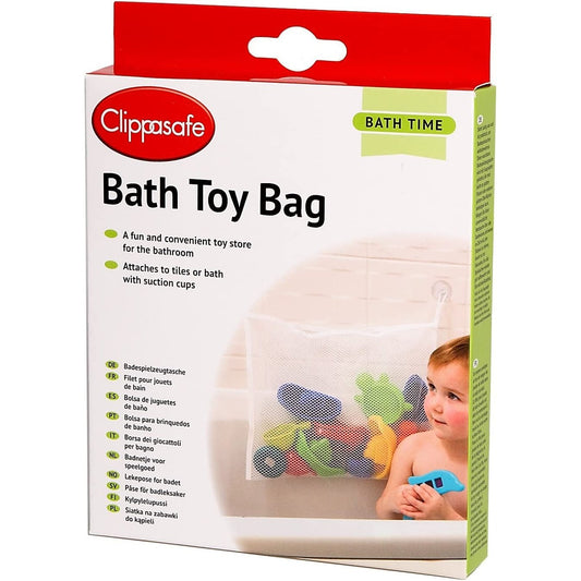 Bath Toy Bag for Baby & all Toys- White Clear Store