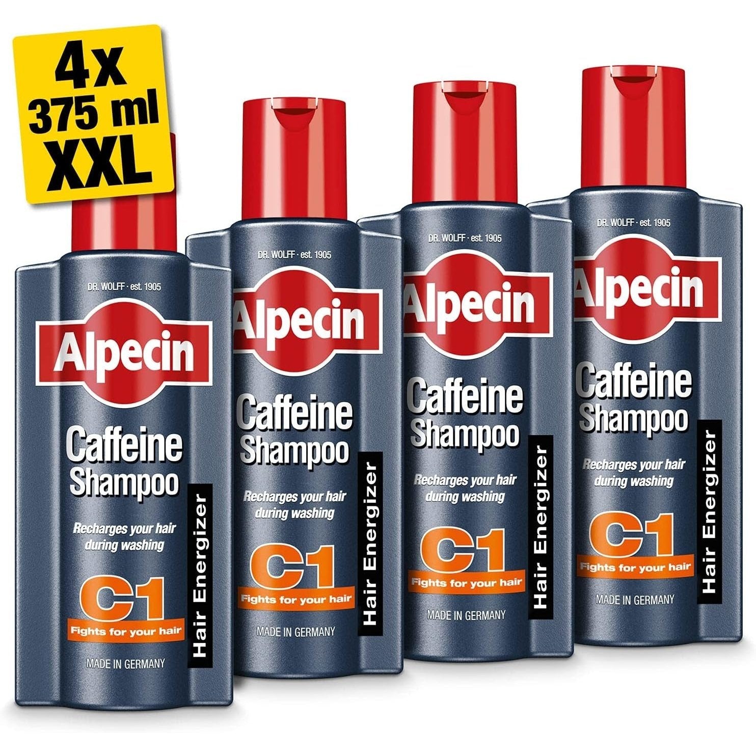 Alpecin Caffeine Shampoo C1 4X 375ml, against Thinning Hair Clear Store