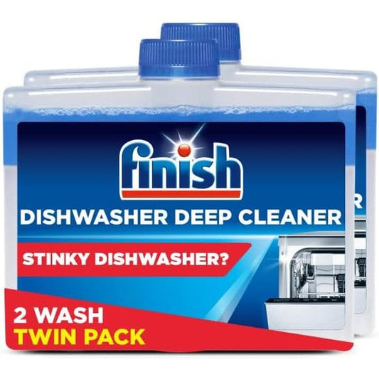 Finish Dishwasher Machine Cleaner | Original | Pack of 2, 250Ml Each |Deep Cleans and Helps to Prolong Life of Your Dishwasher