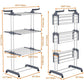 Airer Clothes Drying Rack ,4-Tier Foldable Clothes Hanger Clear Store