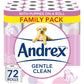 Andrex Gentle Clean 72 Toilet Rolls, Gentle and Soft Clear Store