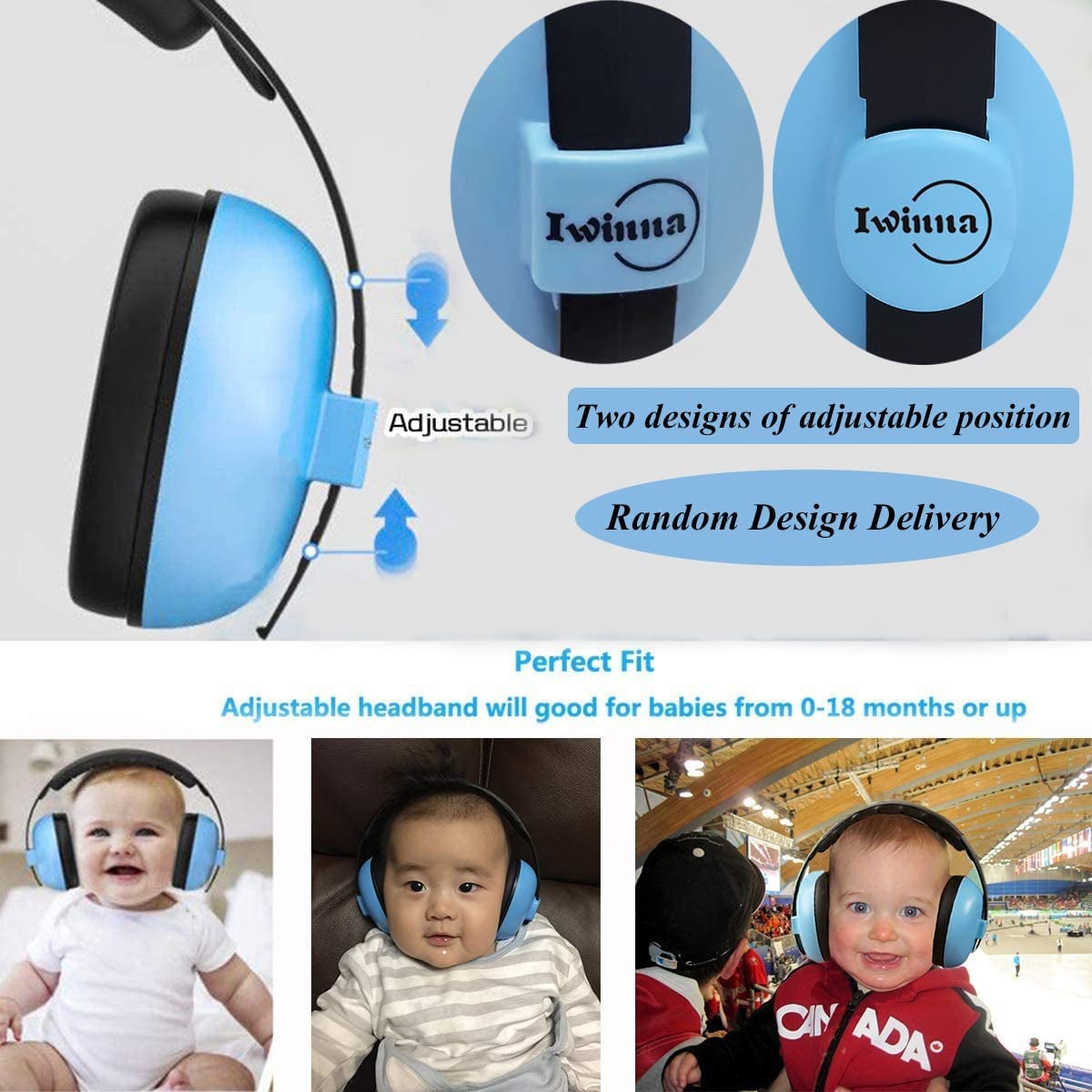 Baby Ear Defenders 0-24 Months Infant Noise Cancelling Headphones, Blue Clear Store