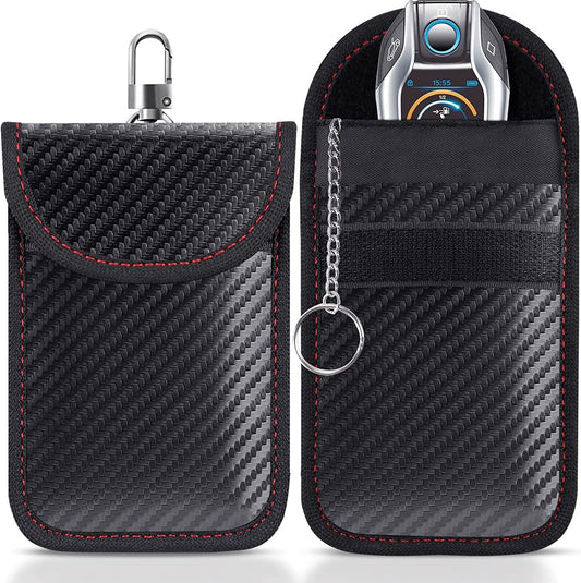 Faraday Pouch for Car Keys,2 Pack Faraday Bag | Car Key Signal Blocking Pouch | Keyless Entry Car Keys Case | RFID Blocker Bag for Car Security | Anti-Theft Remote Entry Keyless Protect