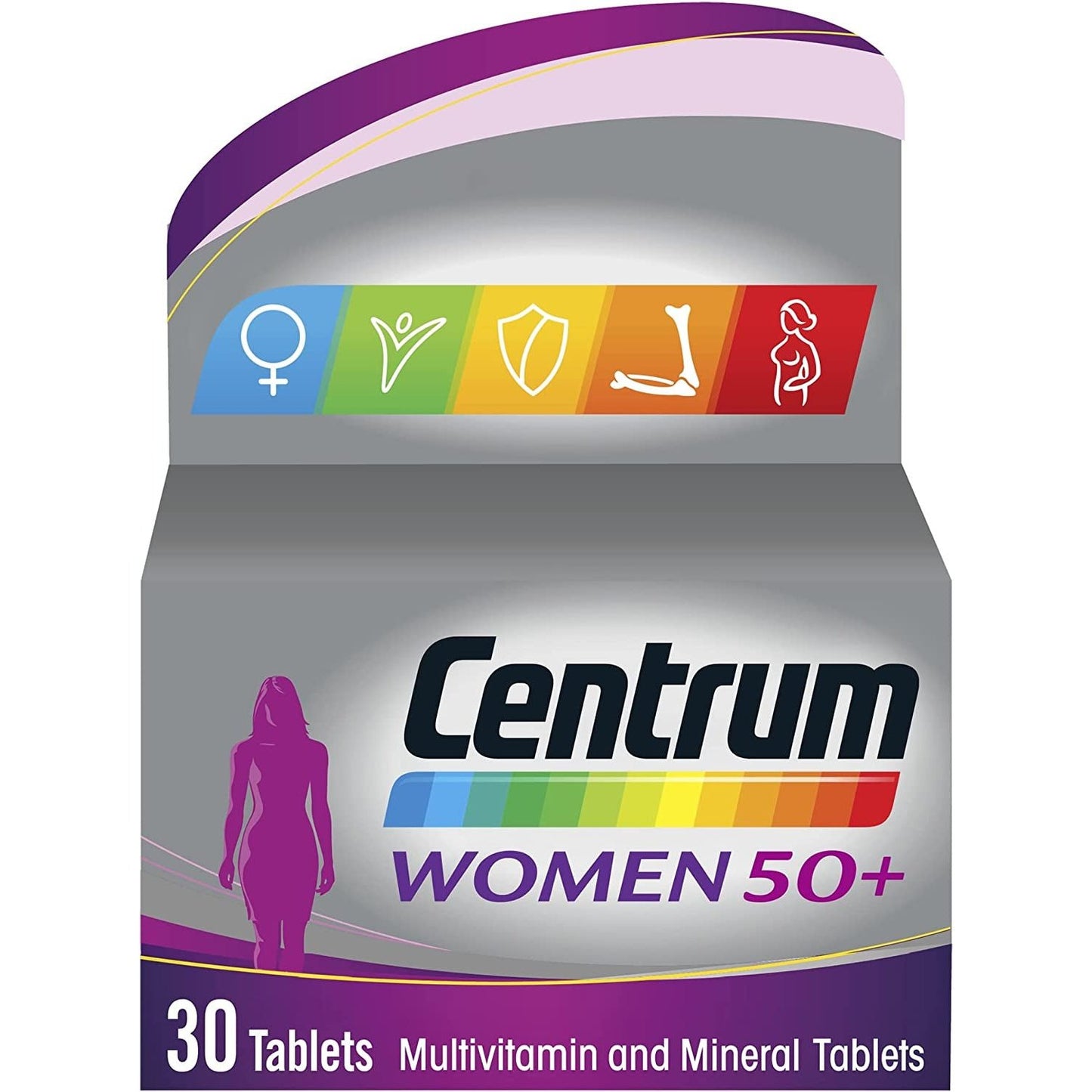 Centrum Women 50+ Multivitamin & Mineral Tablets, 24 Essential Nutrients, 30 Tablets Clear Store