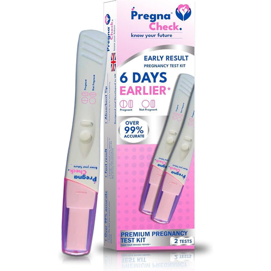 Accurate 6 Days Early Pregnancy Test Strips Kit |Quick Results, High Sensitivity, Easy Home Testing | over 99% Accuracy | Women'S Health | 2 Test Strips - Pack of 1