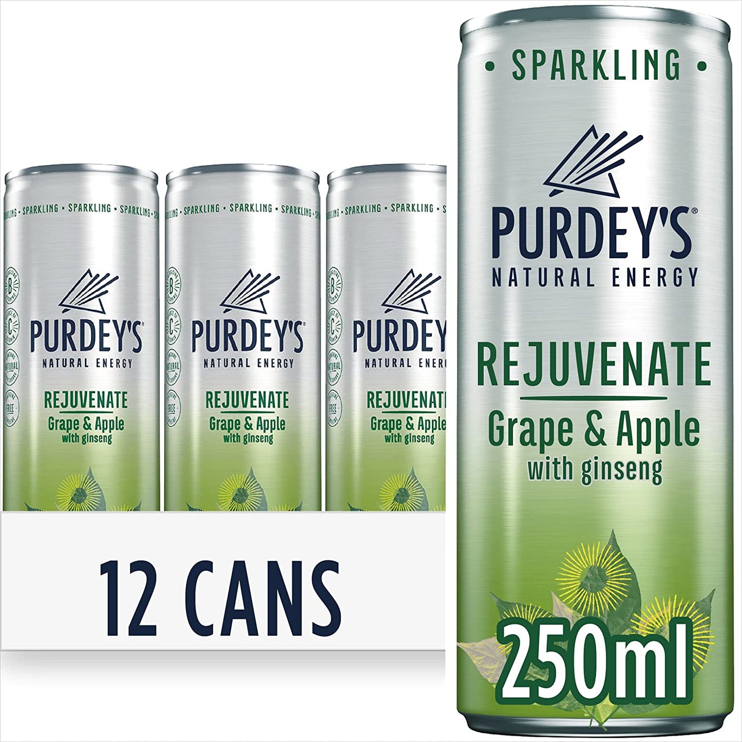 Purdey’S Rejuvenate Natural Energy Drink 12 X 250 Ml Cans