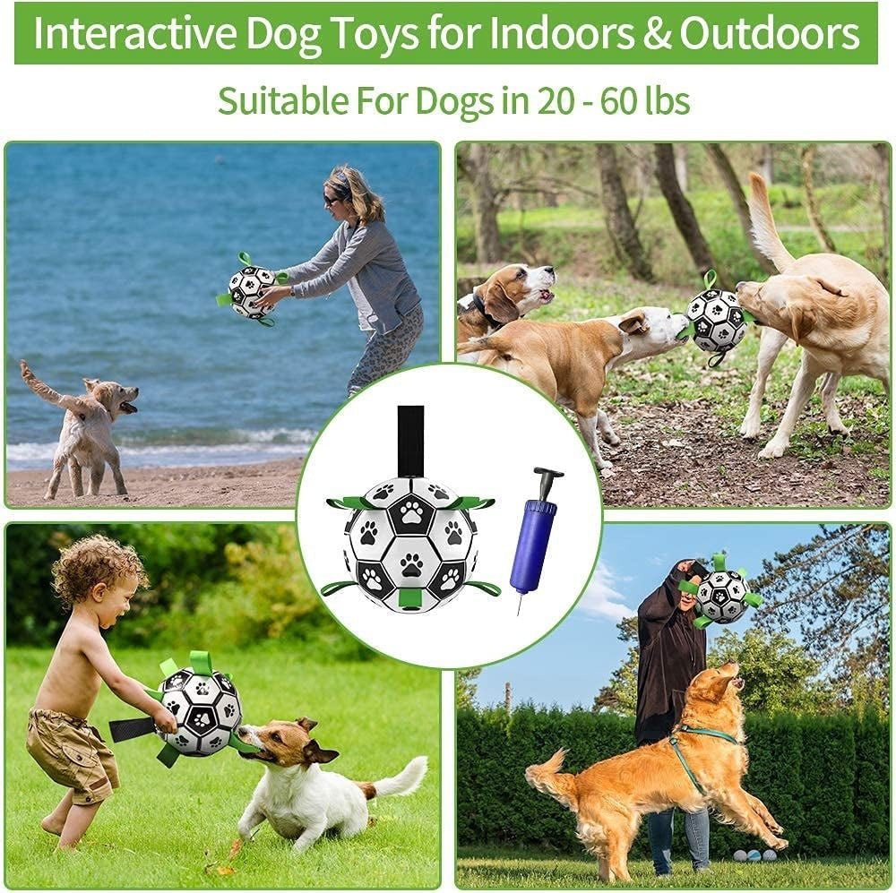 Dog Toys, Interactive Dog Football Toys with Grab Tabs, Durable Dog Balls for Small Medium Breed Dog Water Toy Indoor & Outdoor Clear Store