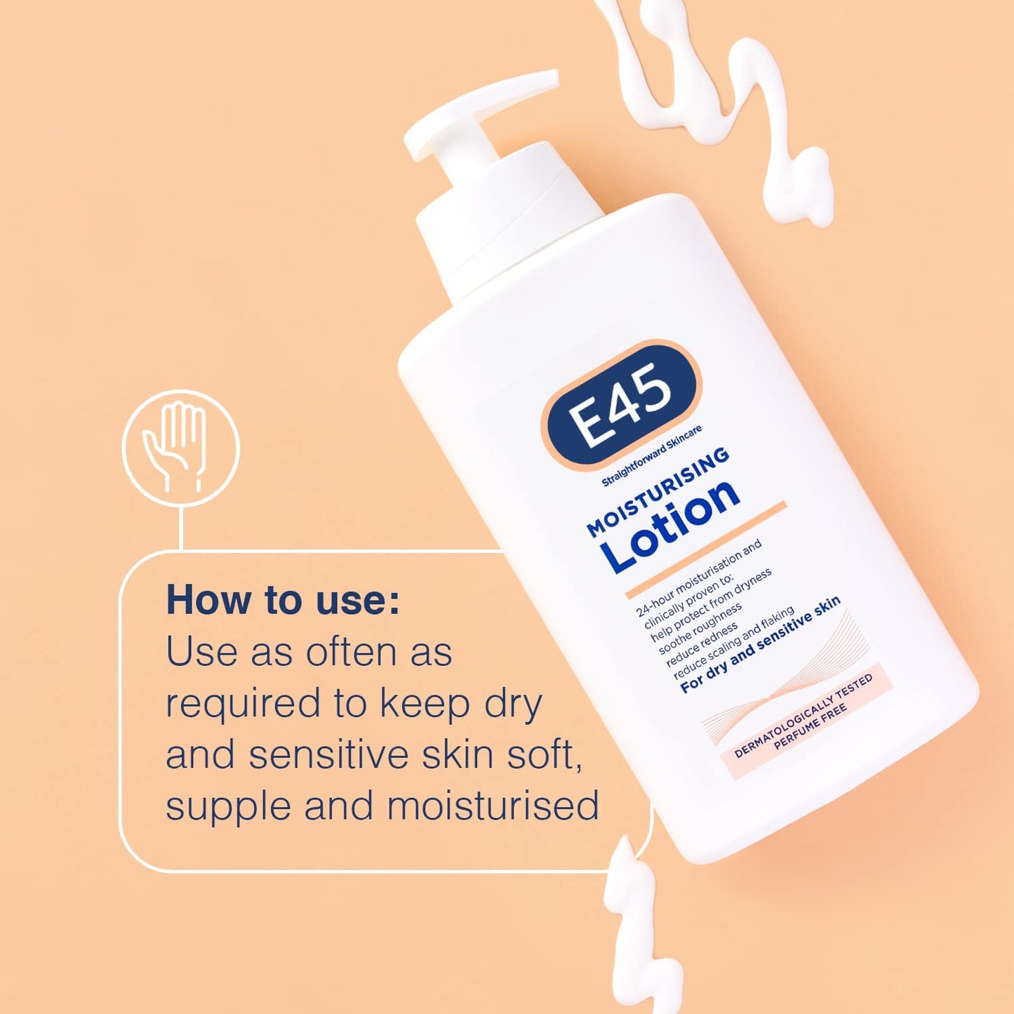 E45 Dermatological Moisturising Lotion 500ml Body Lotion , Daily Moisturiser Clear Store