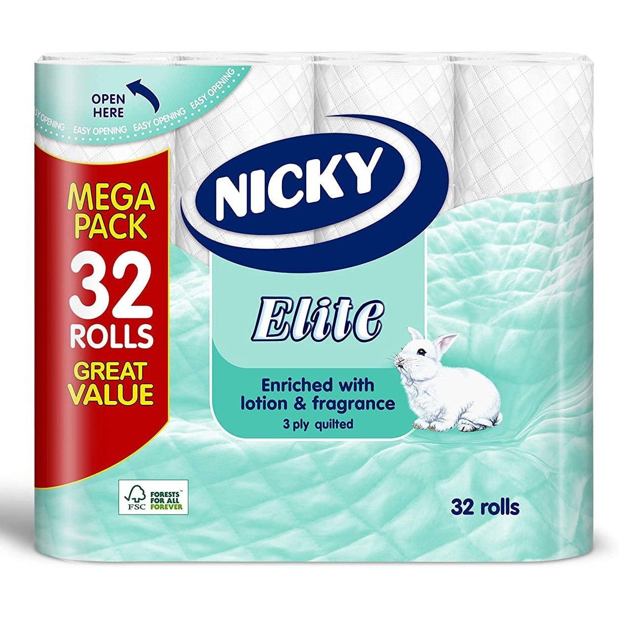 Nicky Elite White 32 Roll Toilet Tissue Clear Store