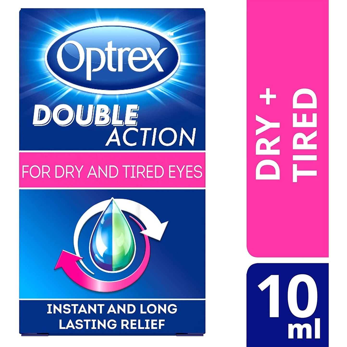 Double Action Eye Drops for Dry and Tired Eyes, Eye Relief Drops 10ml Clear Store