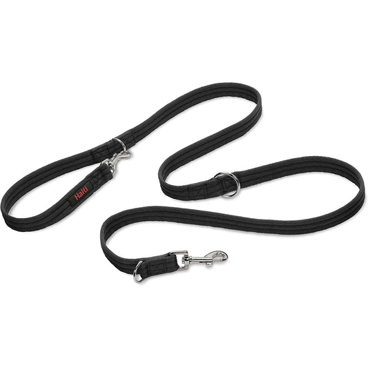 HALTI Training Lead Size Large Black, 2M, Professional Dog Lead to Stop Pulling on the Lead, Perfect for Puppy Walks, Easy to Use Double-Ended Dog Leash, Lightweight Soft & Durable