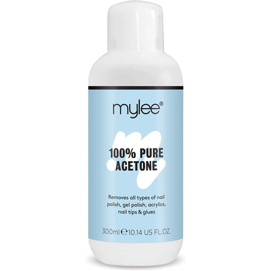 100% Pure Acetone Gel Nail Polish Remover for UV/LED, Gel Soak Off, Removes All Types of Nail Polish, Gel Polish, Acrylic, Gels, Nail Tip & Glue (300Ml)