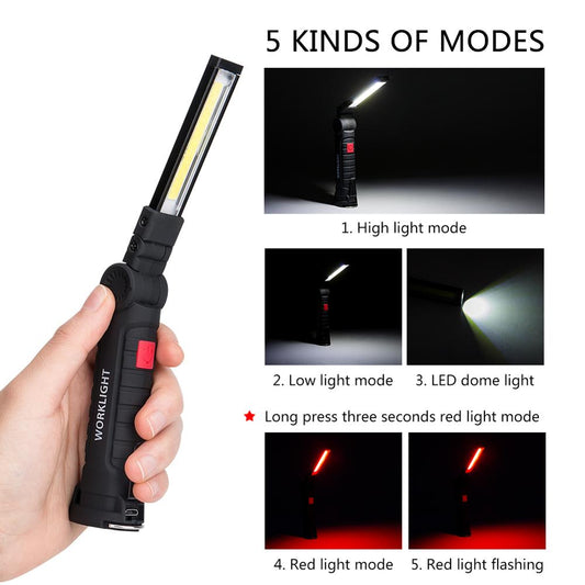 LED Tactical Flashlight USB Rechargeable Torch Waterproof Clear Store