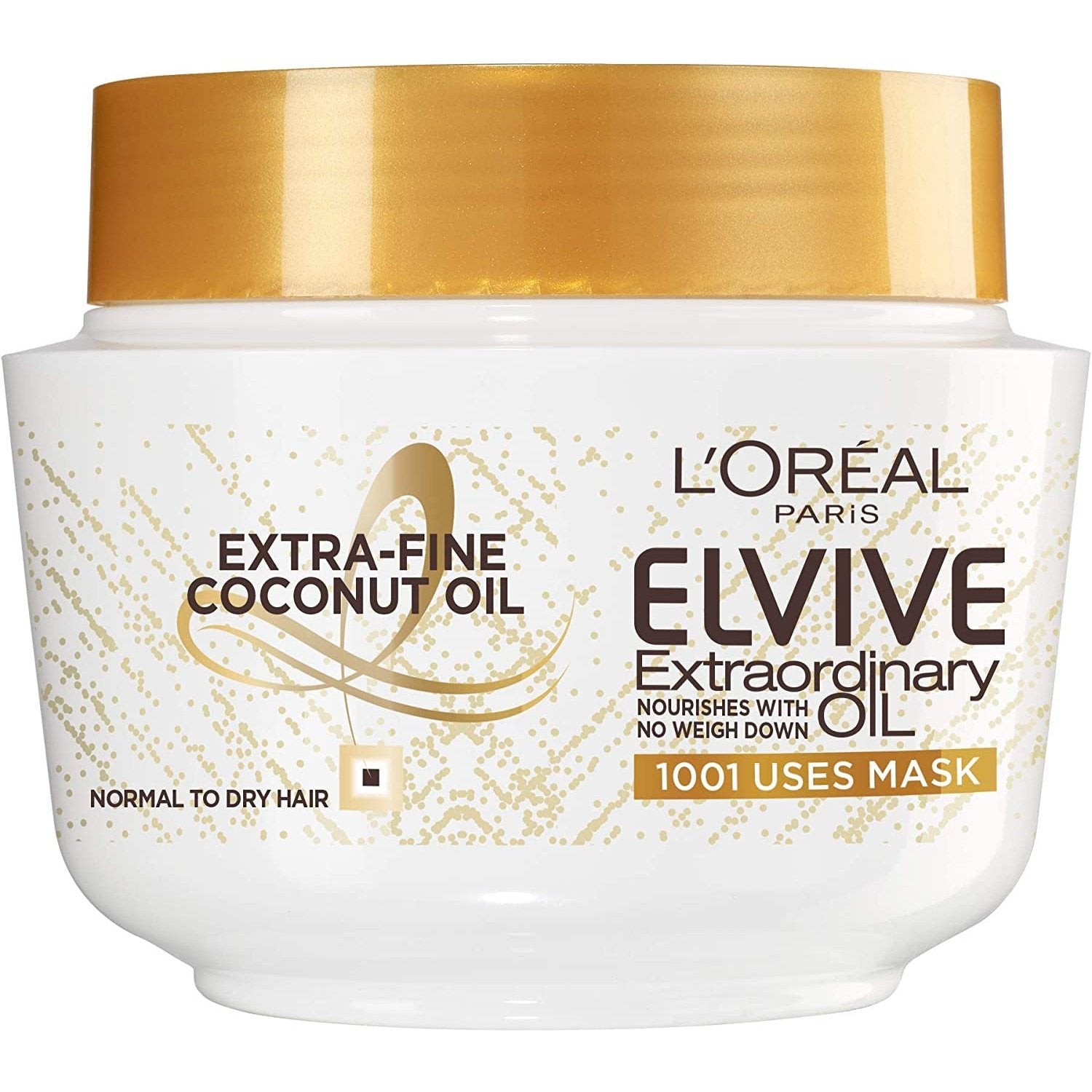 Elvive Extraordinary Oil Coconut Hair Mask Leave-In Conditioner for Normal to Dry Hair 300Ml