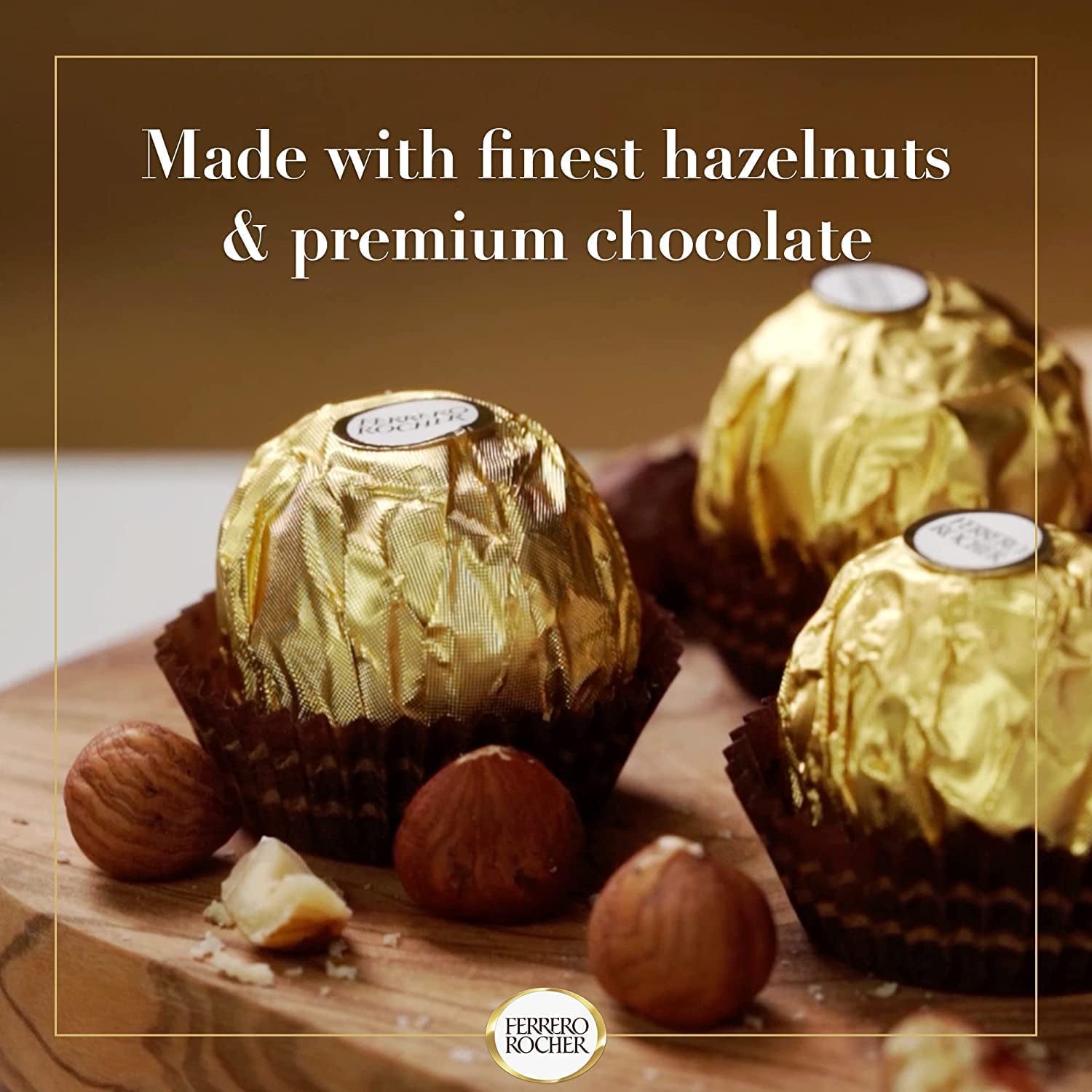 Ferrero Rocher Pralines, Chocolate Gift, Wedding Gifts, Gifts for Women, Birthday Gifts for Men, Chocolate Hamper, Covered in Milk Chocolate and Nuts, Box of 42 (525G)