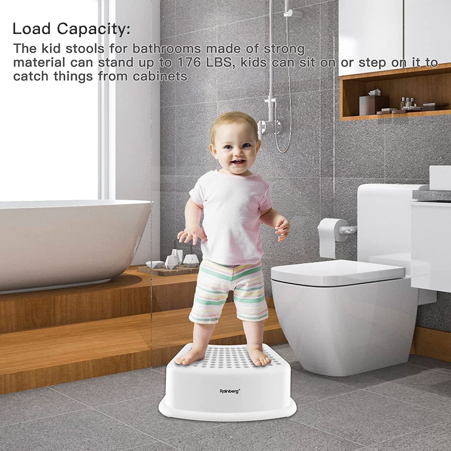 Kids Bathroom Step Stool, anti Slip Stool for Potty Training Clear Store